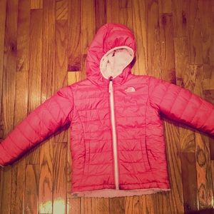 Girls NorthFace Mossbud Swirl Reversible Jacket